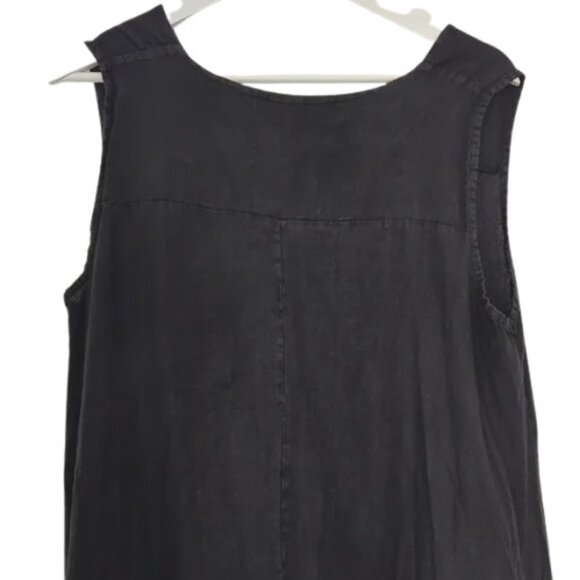 Vivian Shyu black linen asymmetrical high-low top size S/M - Picture 8 of 9